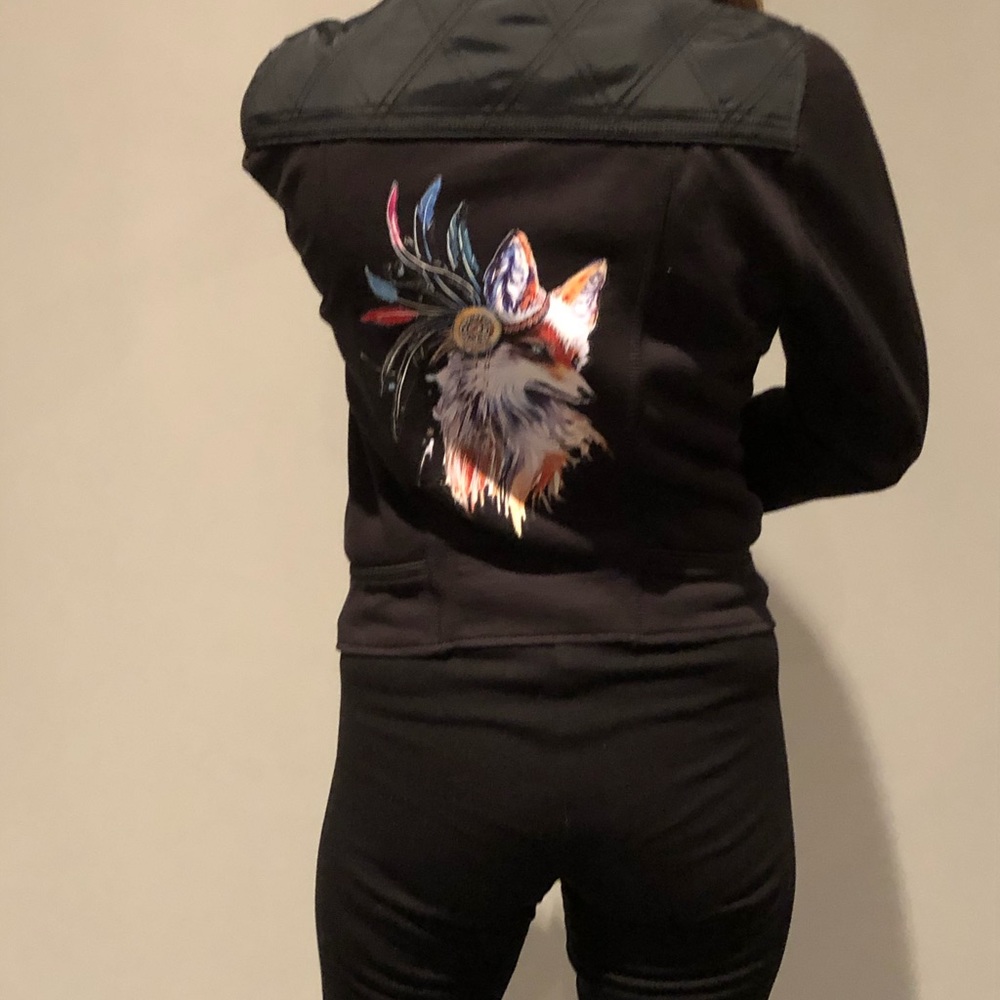 Calvin Klein black jacket with iron-on patch